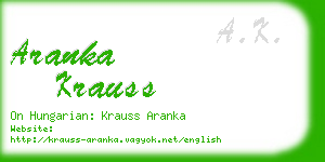 aranka krauss business card
